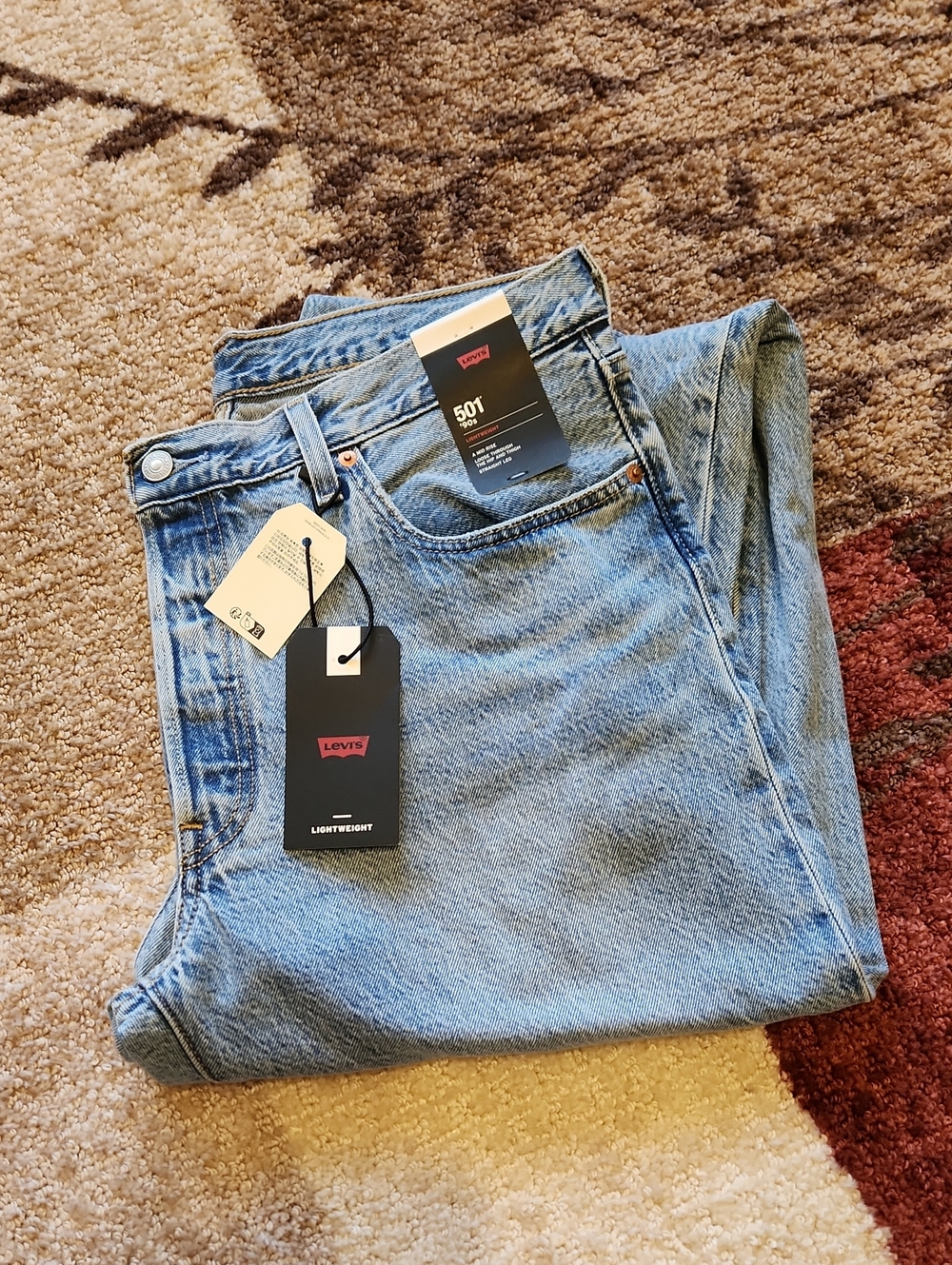 Levi's Light Blue Straight Leg Jeans with Tags